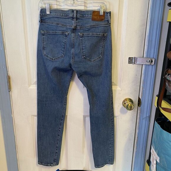 Abercrombie & Fitch Jeans Men 28W 30L Langdon Slim Stretch Denim Flat Front Blue - Picture 8 of 9